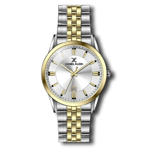 Daniel Klein Steely Silver and Gold Stainless Steel Watch for Men DK.1.14265-5 - Daniel Klein Saudi Arabia