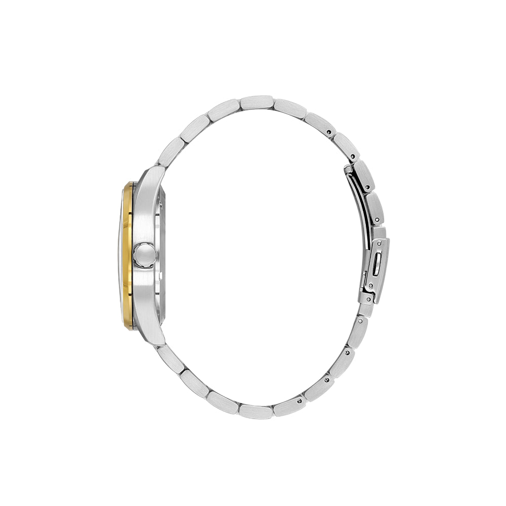 Daniel Klein Skeleton Silver and Gold Stainless Steel Watch for Men DK.1.14266-3