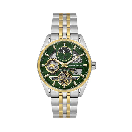 Daniel Klein Skeleton Silver and Gold Stainless Steel Watch for Men DK.1.14266-3 - Daniel Klein Saudi Arabia