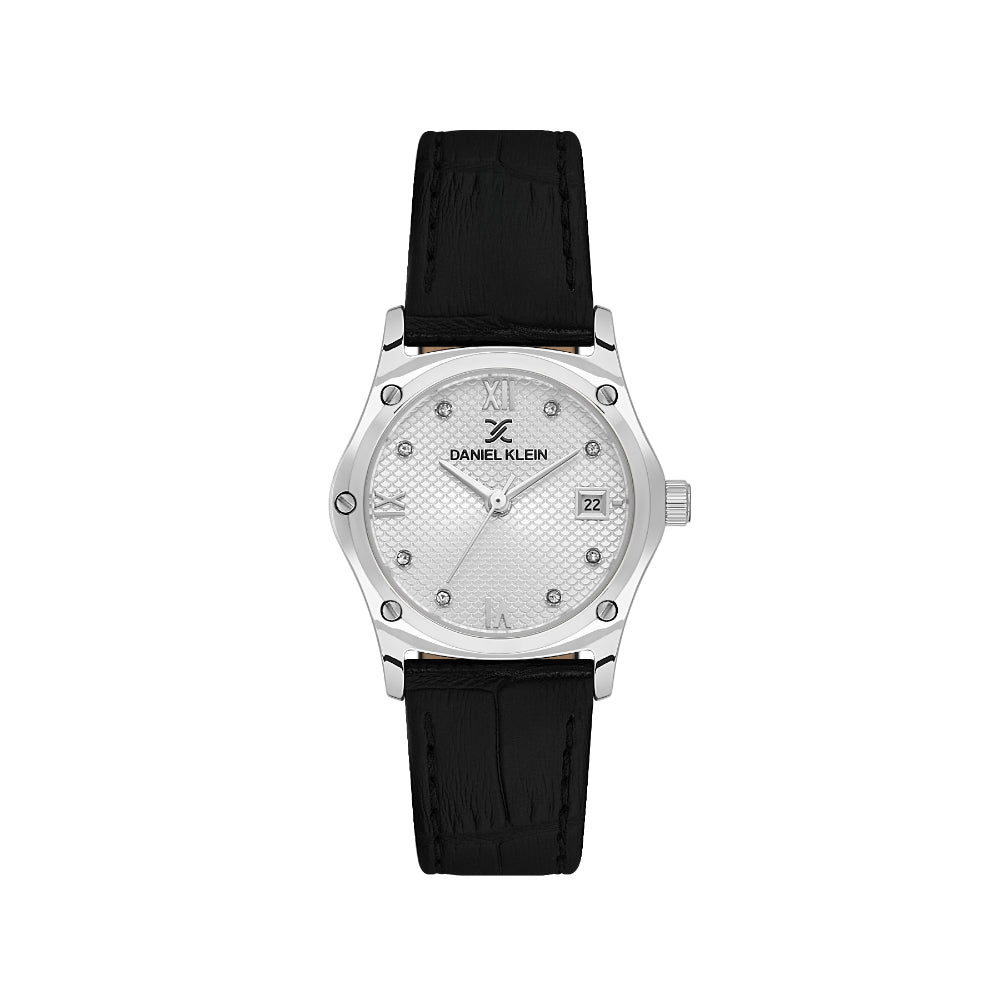 Daniel Klein Premium Black Leather Watch for Women DK.1.14270-1