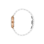 دانيال كلاين ساعة سيراميك بحزام أبيض للنساء DK.1.14282-1