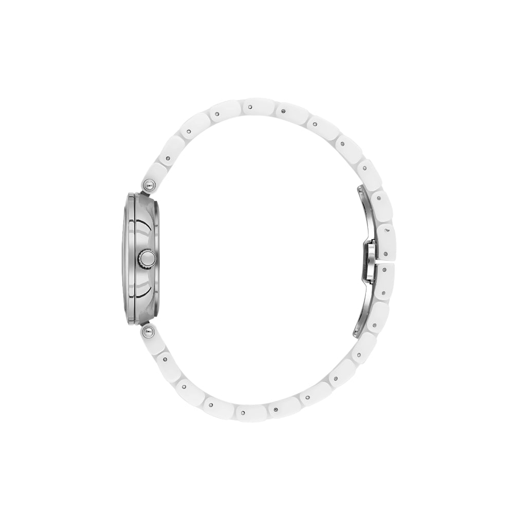 Daniel Klein Ceramic Band White Watch for Women DK.1.14282-2