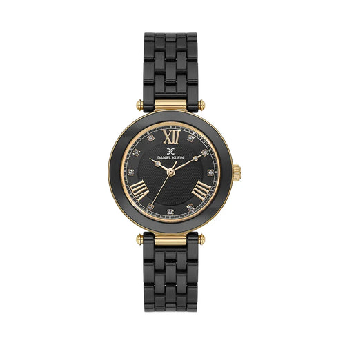 Daniel Klein Premium Black Ceramic Band Watch for Women DK.1.14282-3 - Daniel Klein Saudi Arabia