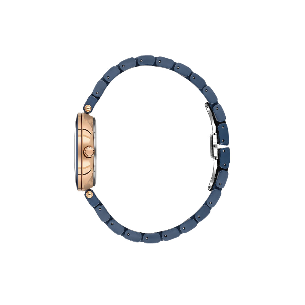 Daniel Klein Ceramic Band Blue Watch for Women DK.1.14282-5