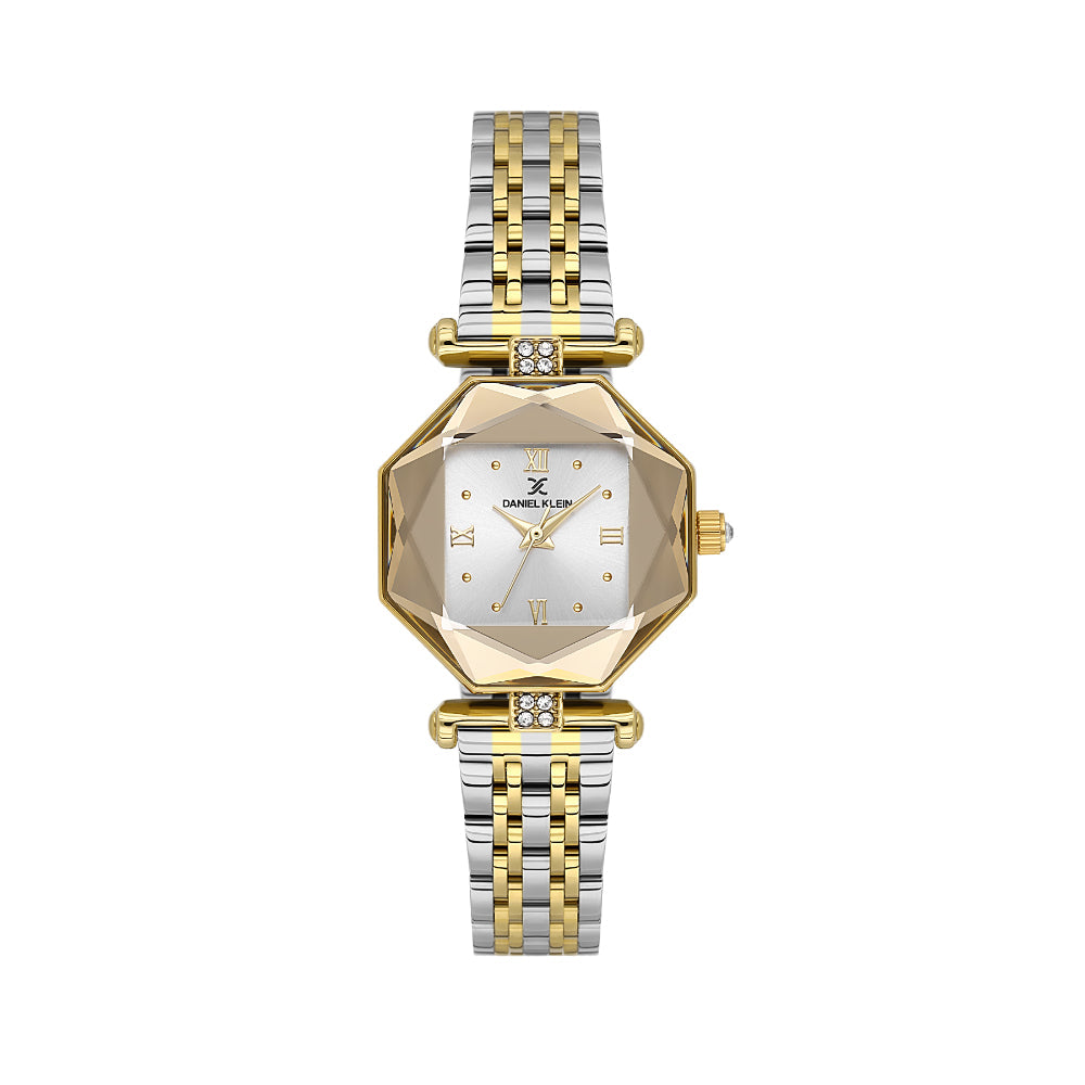 Daniel Klein Stainless Steel Silver and Gold Watch for Women DK.6.14131-3