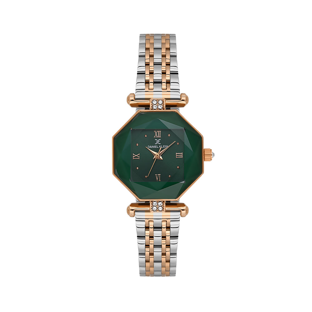 Daniel Klein Stainless Steel Silver and Rose Gold Watch for Women DK.6.14131-6