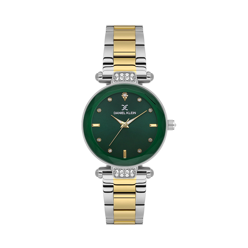 Daniel Klein Premium Silver and Gold Stainless Steel Watch for Women DK.6.14132-4