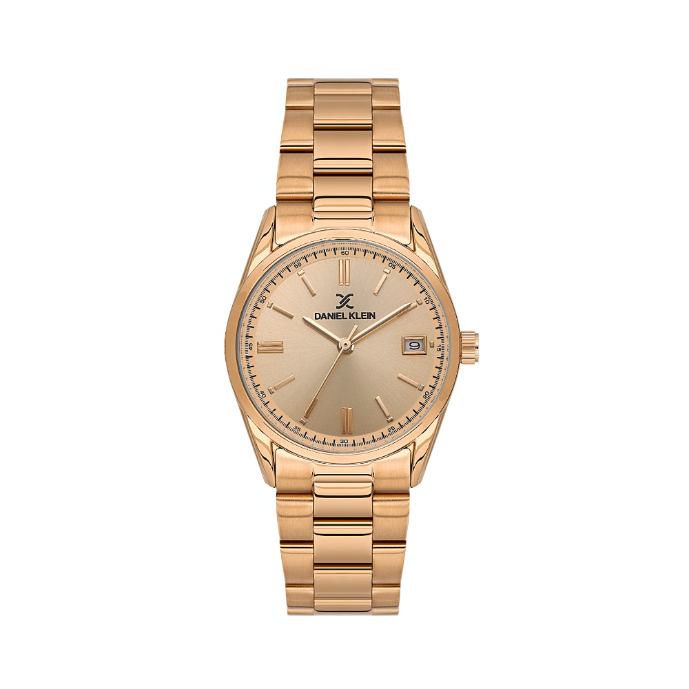 Daniel Klein Stainless Steel Rose Gold Watch for Women DK.6.14133-5