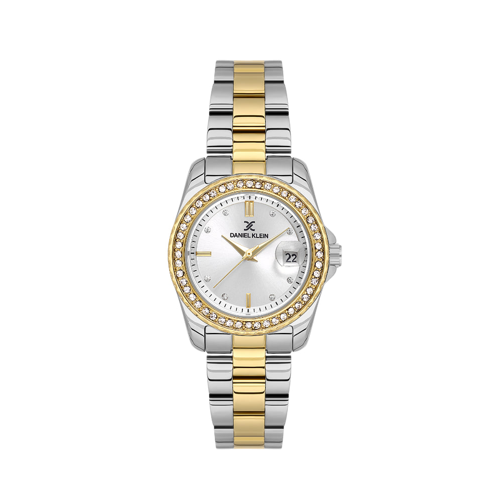 Daniel Klein Stainless Steel Silver and Gold Watch for Women DK.6.14134-3