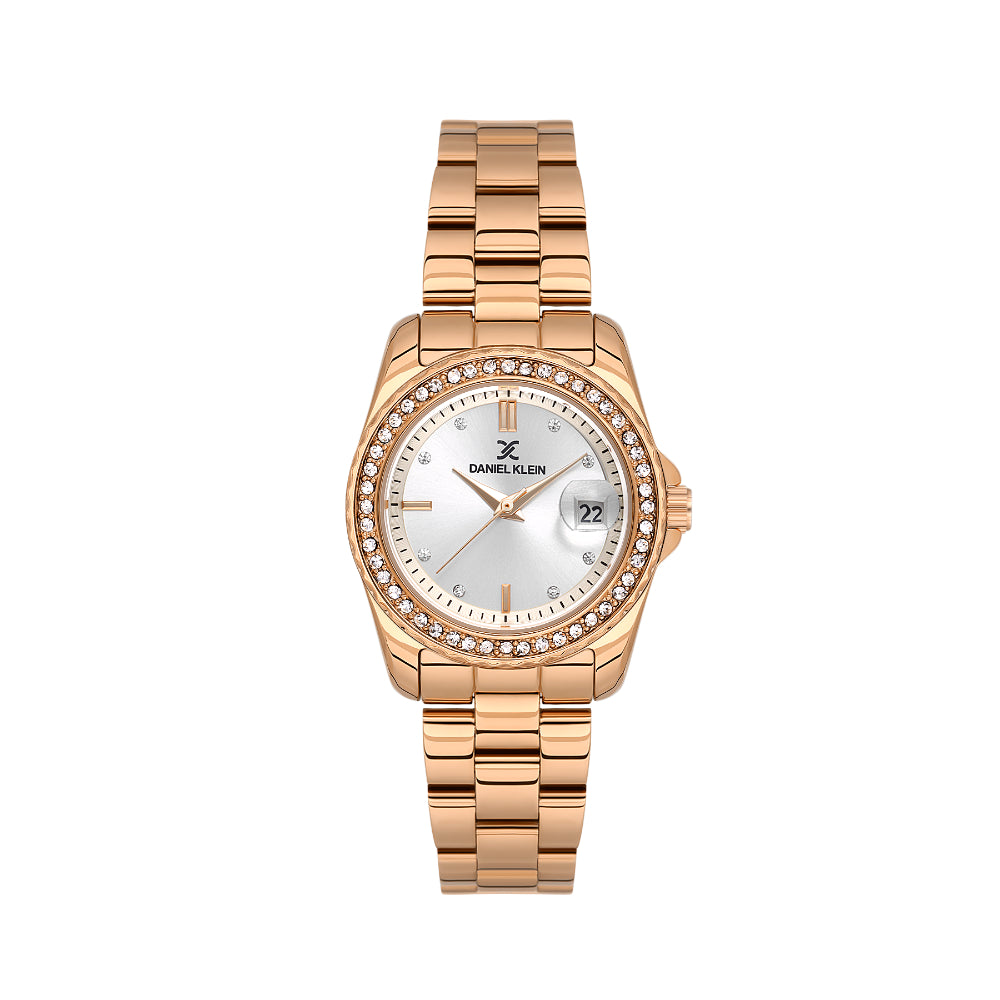 Daniel Klein Stainless Steel Rose Gold Watch for Women DK.6.14134-5