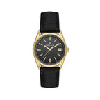 Daniel Klein Leather Black Watch for Women DK.6.14135-2