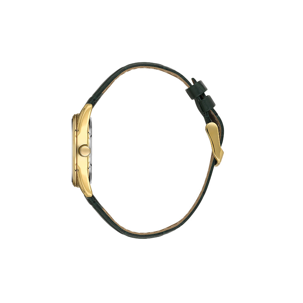 Daniel Klein Leather Dark Green Watch for Women DK.6.14135-3