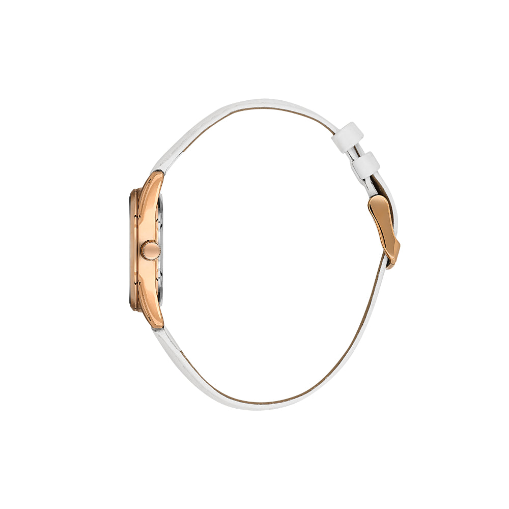 Daniel Klein Leather White Watch for Women DK.6.14135-5