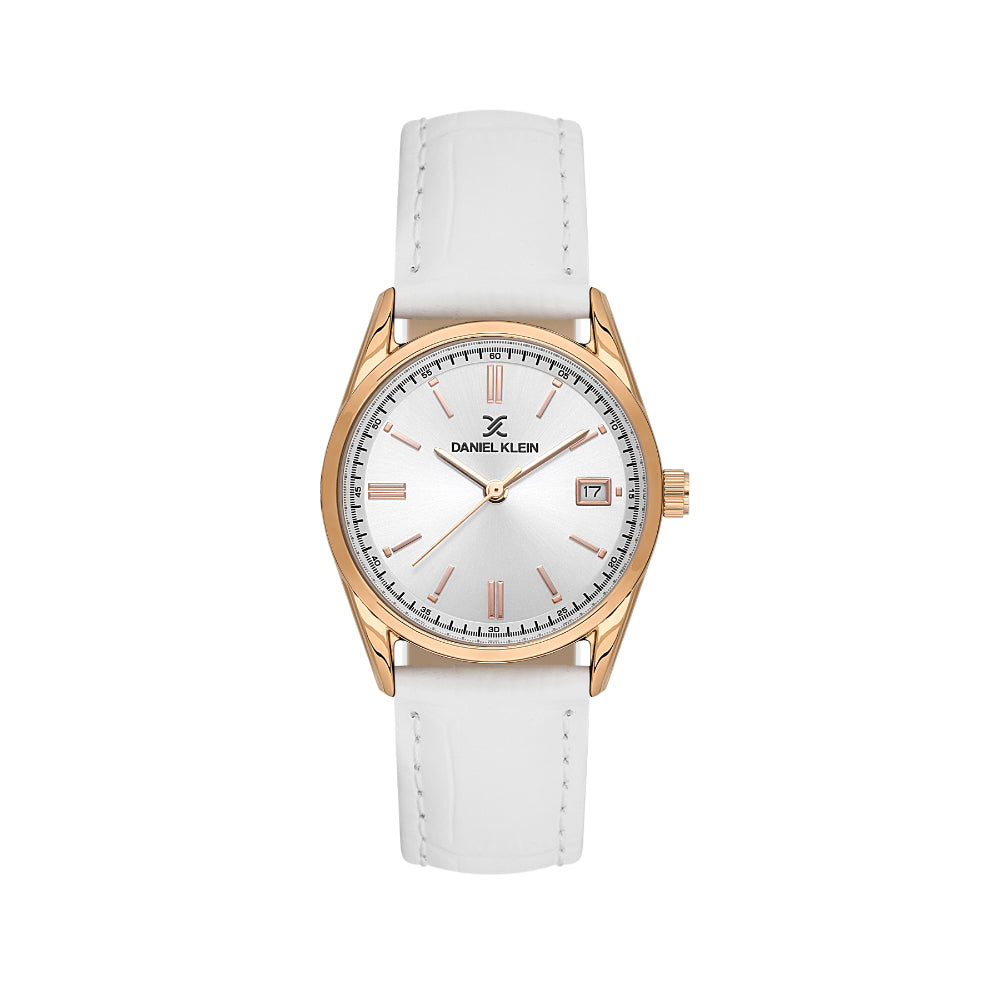 Daniel Klein Leather White Watch for Women DK.6.14135-5