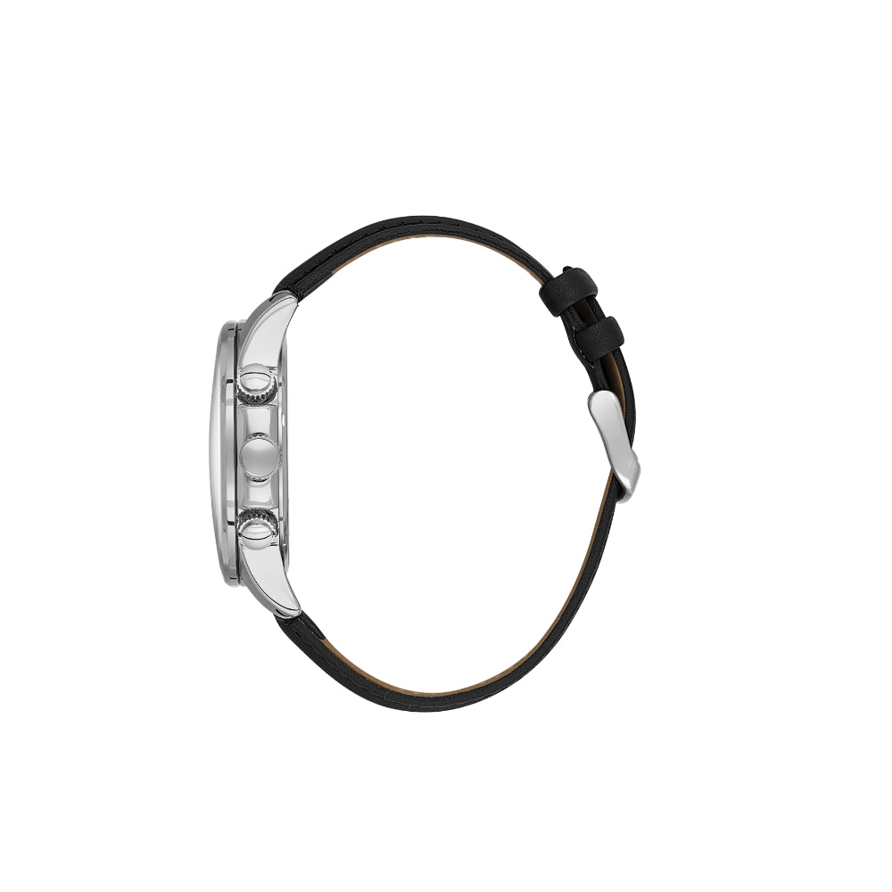 Daniel Klein Leather Black Watch for Men DK.6.14231-1