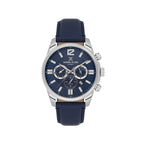 Daniel Klein Exclusive Dark Blue Leather Watch for Men DK.6.14231-3
