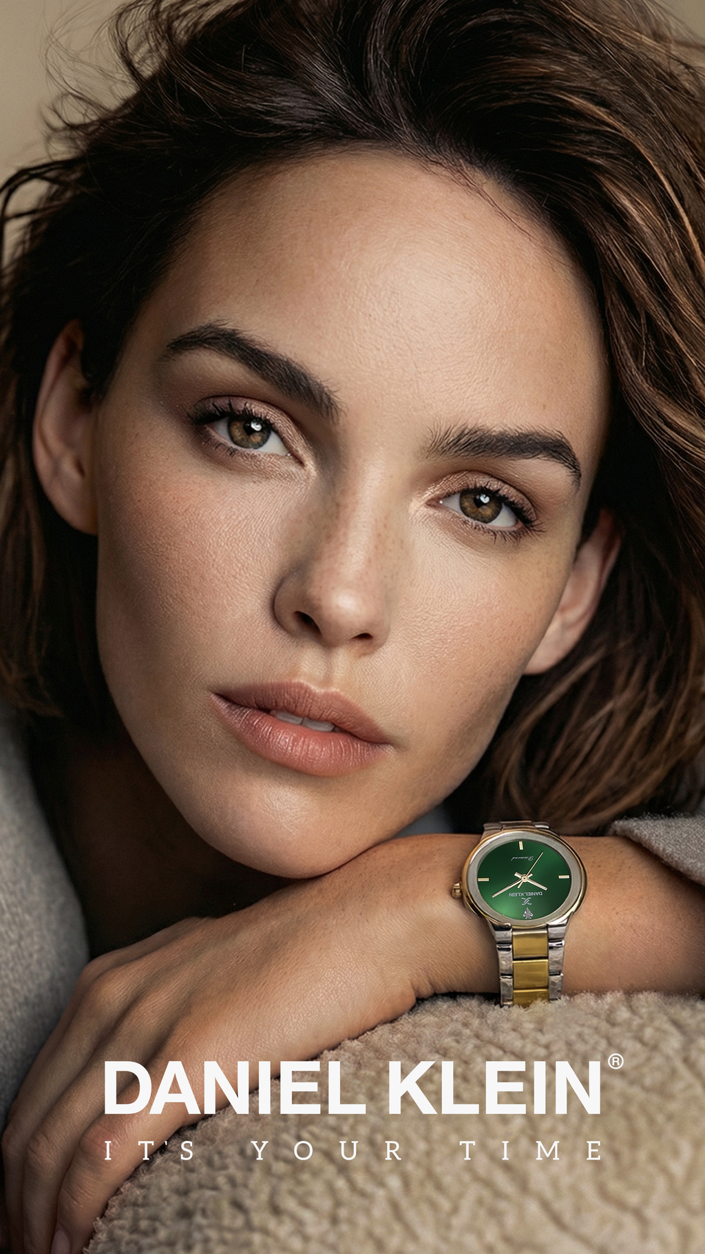 Daniel Klein Diamond Silver and Gold Stainless Steel Watch for Women DK.1.14136-4