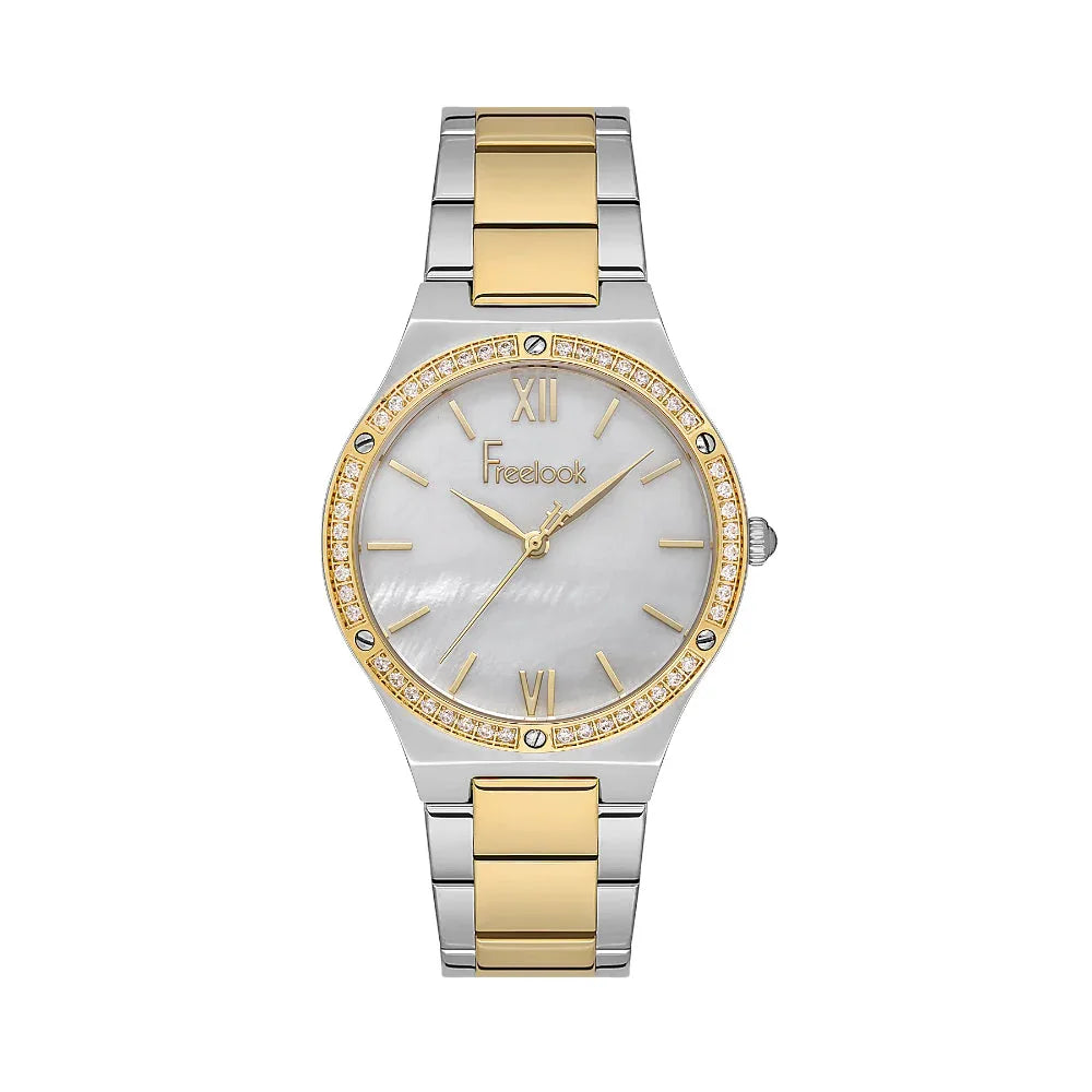 Freelook Lumiere Silver and Gold Stainless Steel Watch for Women FL.1.10407-4 - Daniel Klein Saudi Arabia