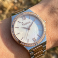 Freelook Lumiere Silver and Rose Gold Stainless Steel Watch for Women FL.1.10407-5