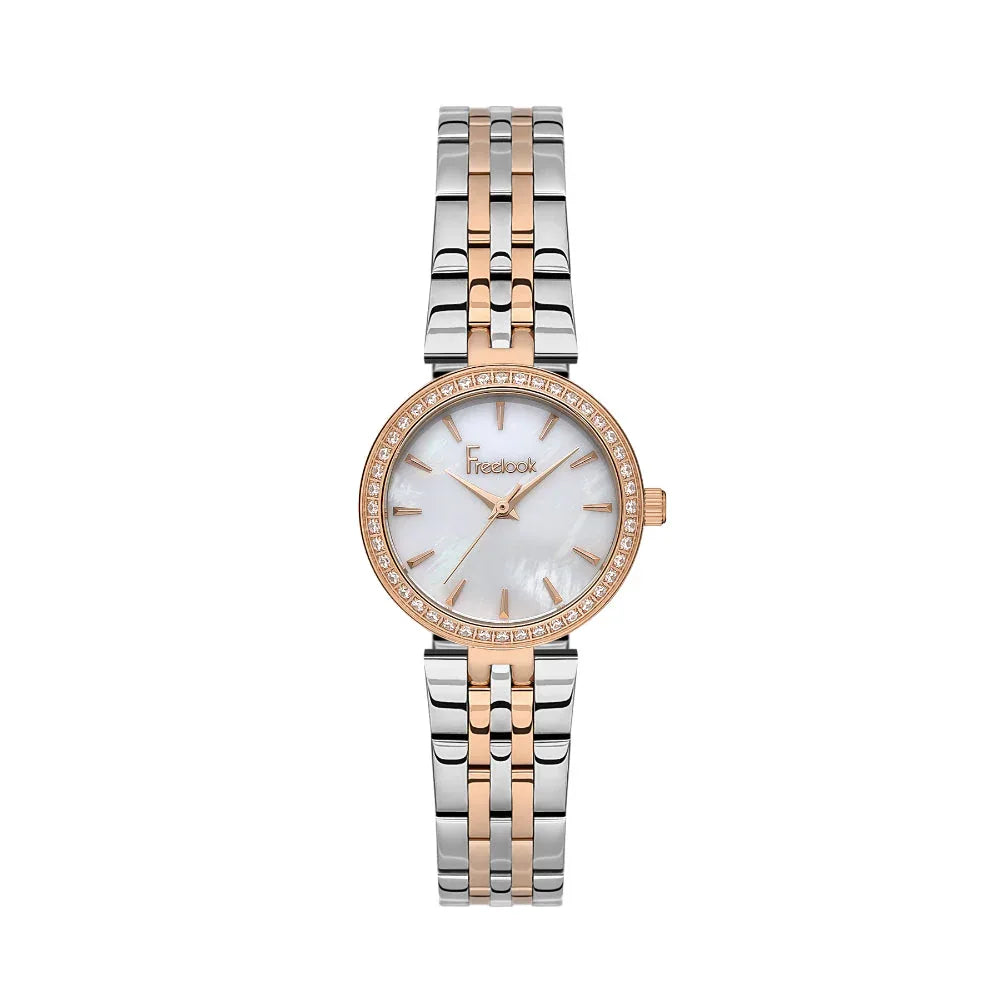 Freelook Lumiere Silver and Rose Gold Stainless Steel Watch for Women FL.1.10426-4 - Daniel Klein Saudi Arabia