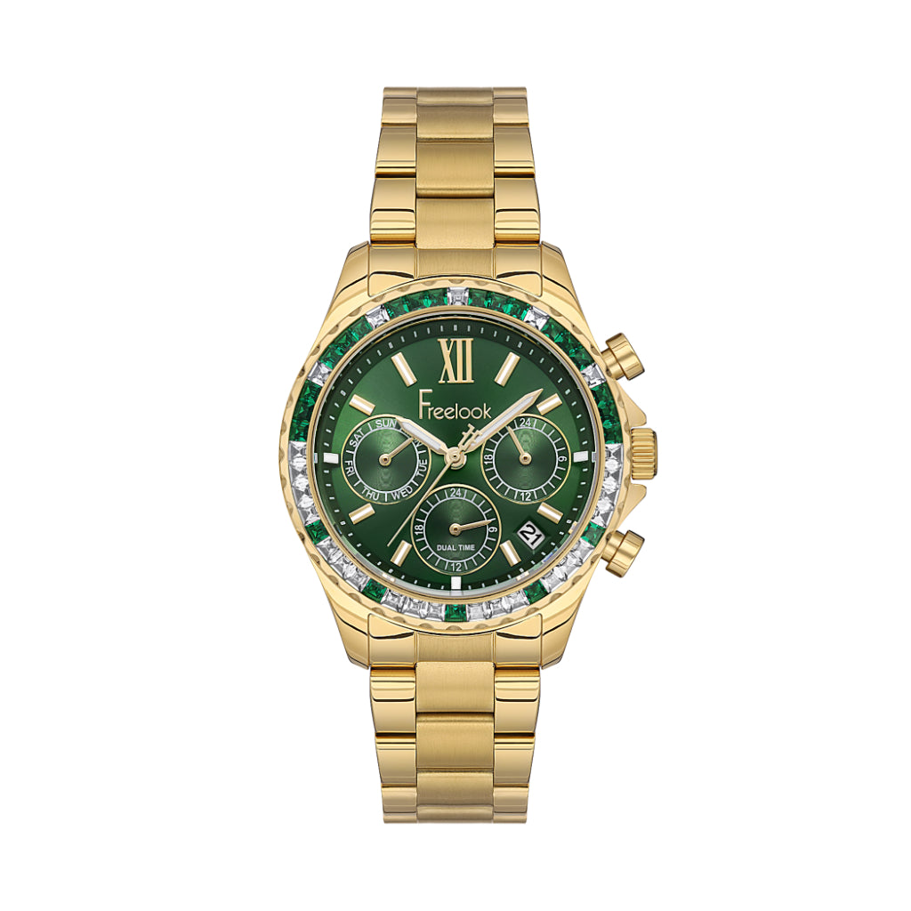 Freelook Gold Stainless Steel Watch for Women FL.1.10432-2