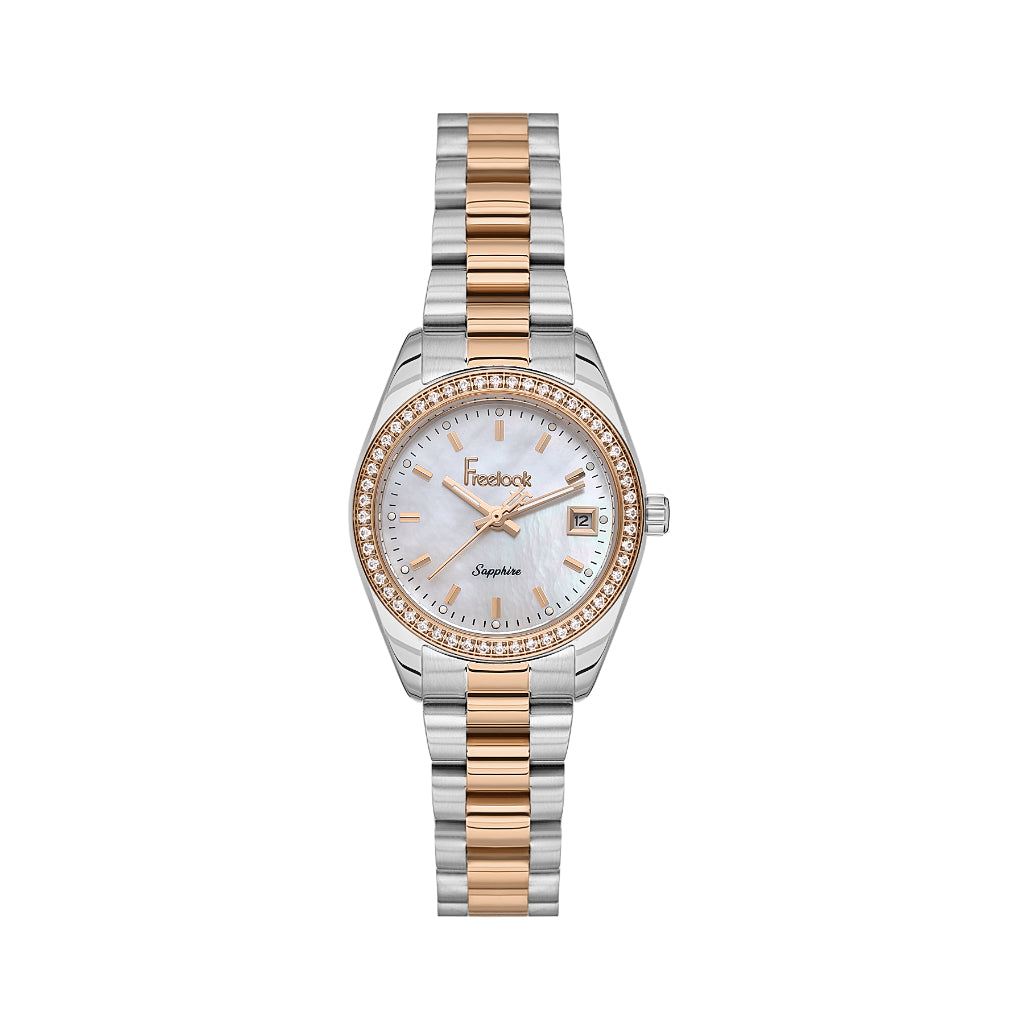 Freelook Silver and Rose Gold Stainless Steel Watch for Women FL.1.10442-6