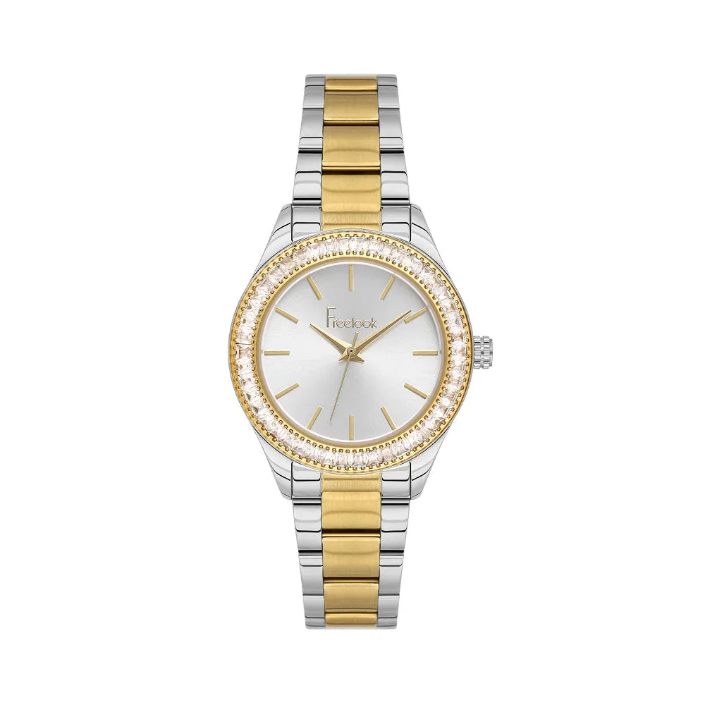 Freelook Lumiere Silver and Gold Stainless Steel Watch for Women FL.1.10519-6 - Daniel Klein Saudi Arabia