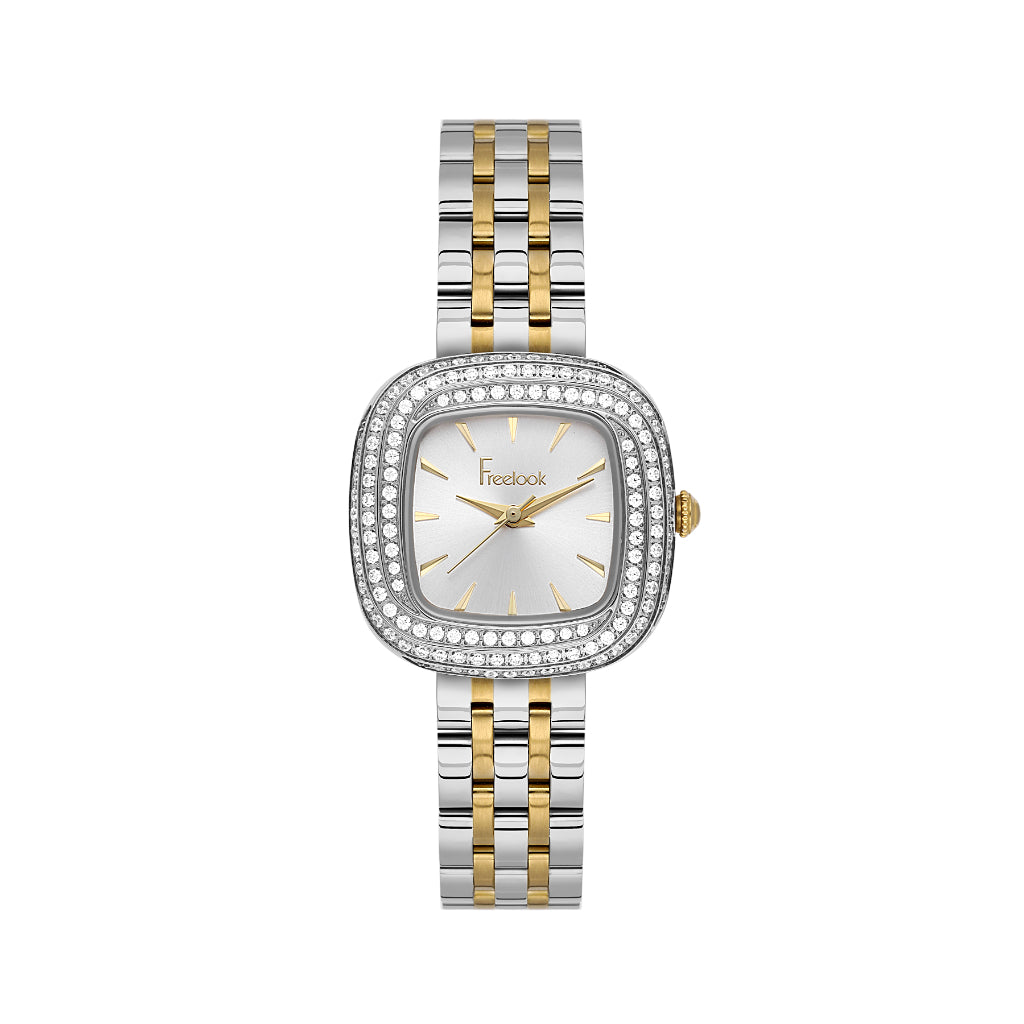 Freelook Charmant Silver and Gold Stainless Steel Watch for Women FL.1.10520-4