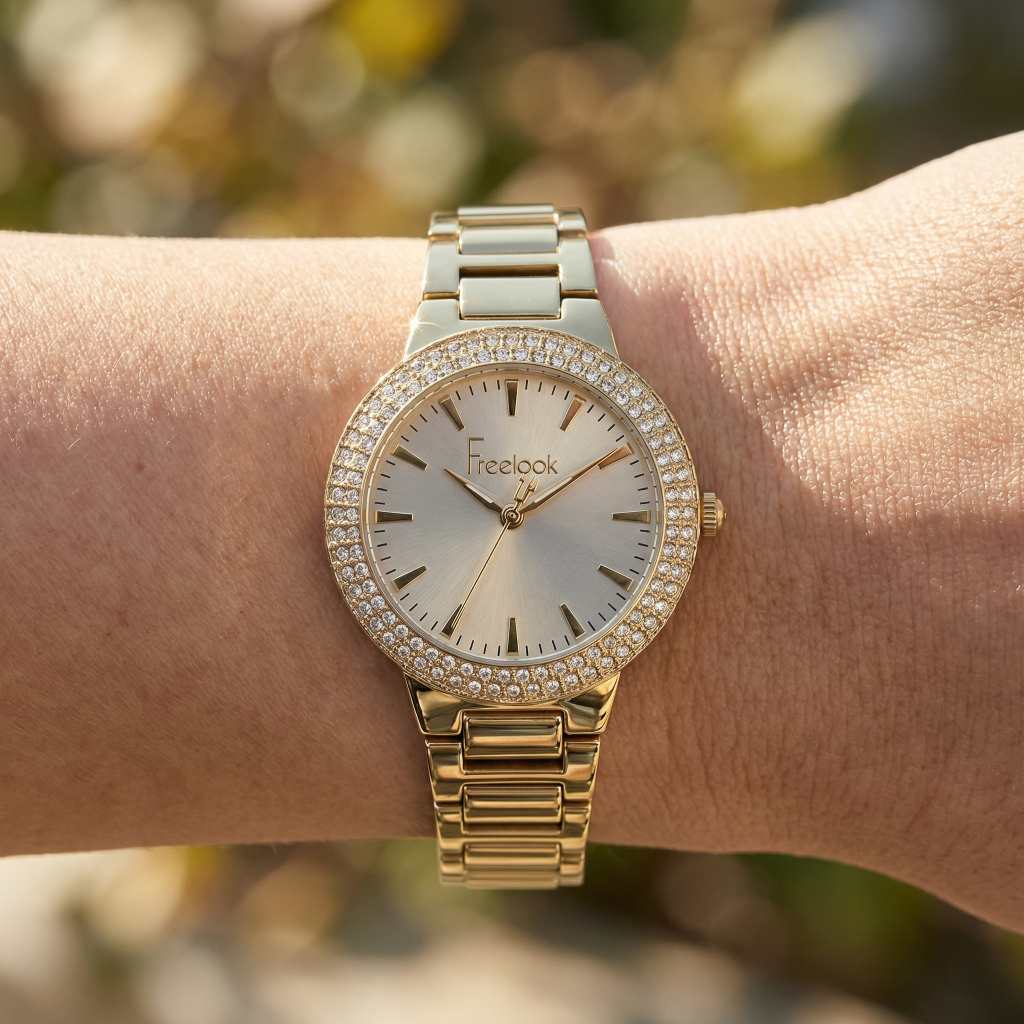 Freelook Charmant Gold Stainless Steel Watch for Women FL.1.10523-3