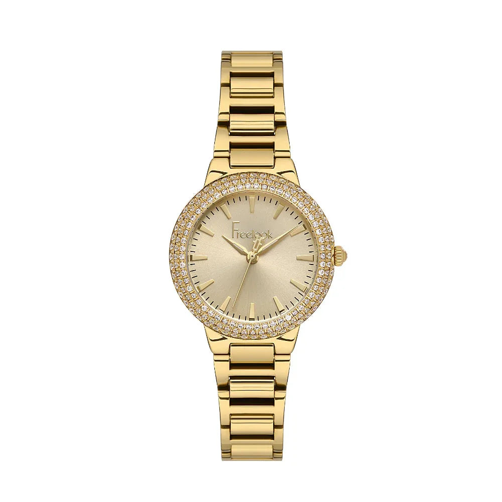 Freelook Charmant Gold Stainless Steel Watch for Women FL.1.10523-3 - Daniel Klein Saudi Arabia