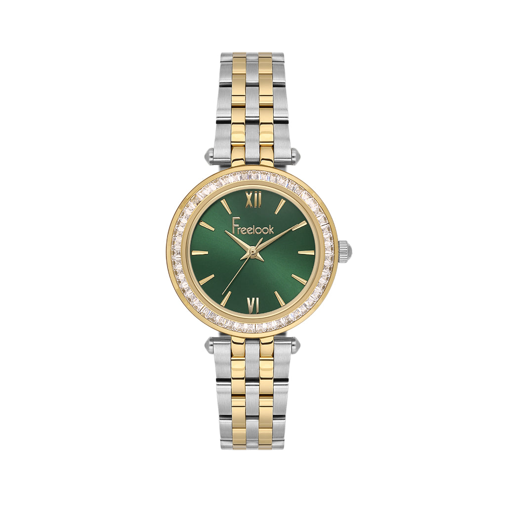 Freelook Lumiere Silver and Gold Stainless Steel Watch for Women FL.1.10525-5