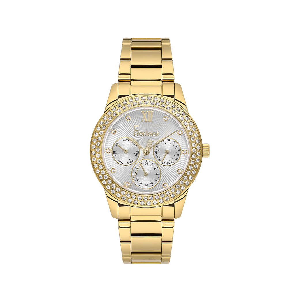 Freelook Charmant Gold Stainless Steel Watch for Women FL.1.10527-2