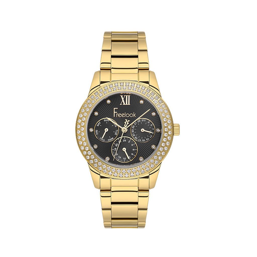 Freelook Charmant Gold Stainless Steel Watch for Women FL.1.10527-3