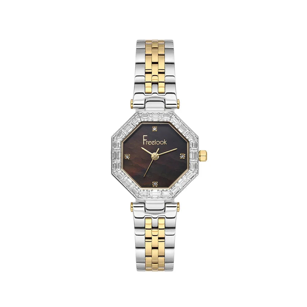 Freelook Lumiere Silver and Gold Stainless Steel Watch for Women FL.1.10529-5 - Daniel Klein Saudi Arabia