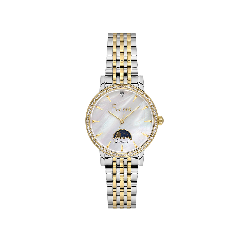 Freelook Lumiere Silver and Gold Stainless Steel Watch for Women FL.1.10530-3