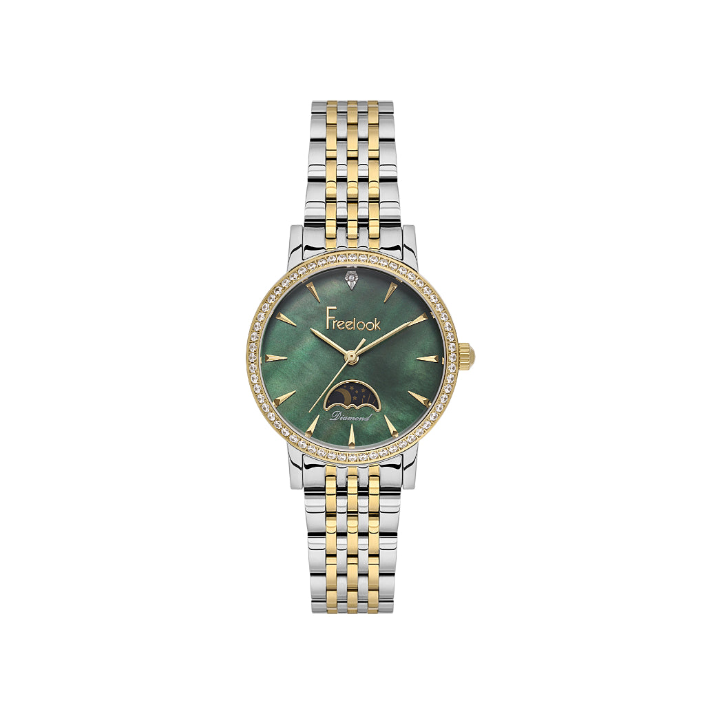 Freelook Lumiere Silver and Gold Stainless Steel Watch for Women FL.1.10530-4