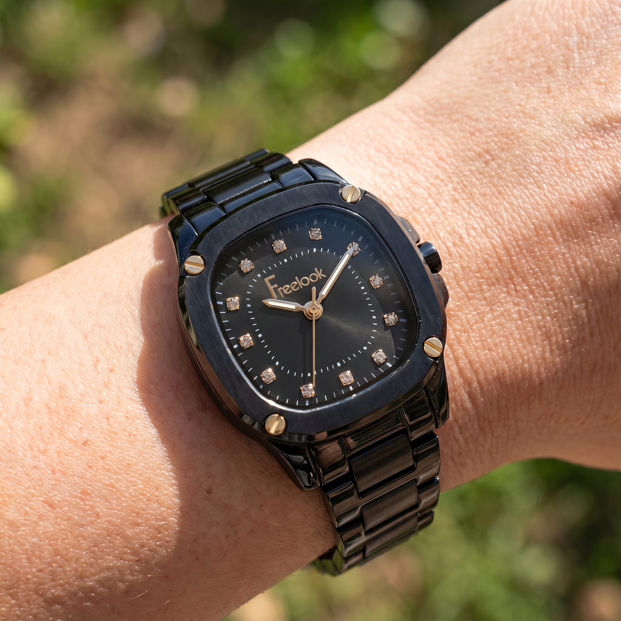 Freelook Jolie Black Stainless Steel Watch for Women FL.1.10531-6