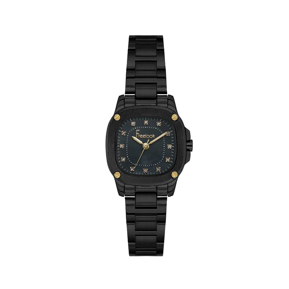 Freelook Jolie Black Stainless Steel Watch for Women FL.1.10531-6 - Daniel Klein Saudi Arabia