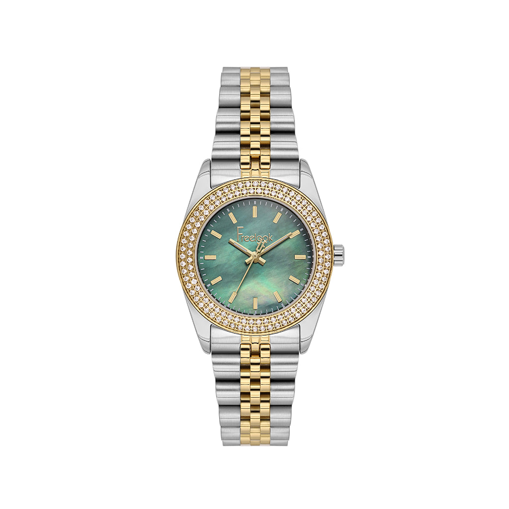 Freelook Lumiere Silver and Gold Stainless Steel Watch for Women FL.1.10532-4