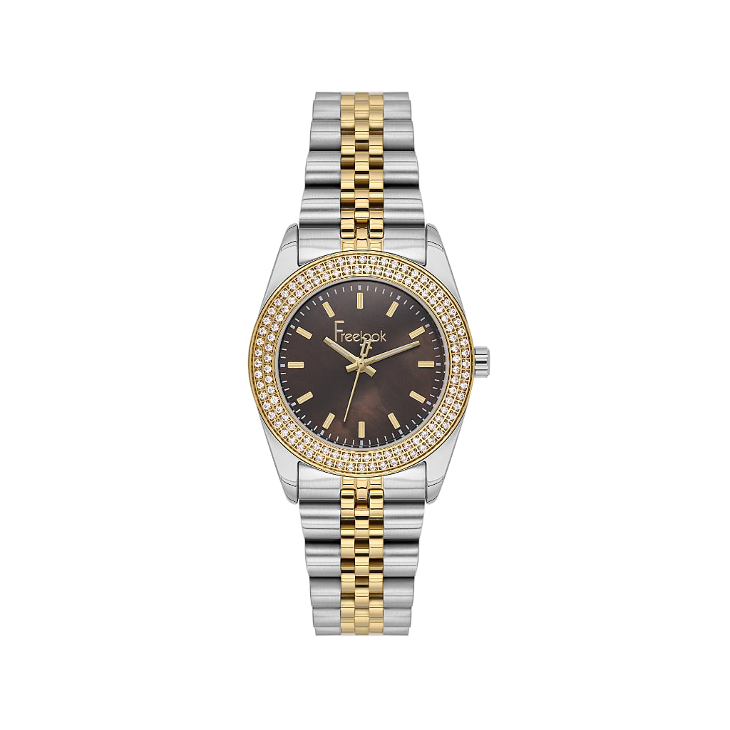 Freelook Lumiere Silver and Gold Stainless Steel Watch for Women FL.1.10532-5