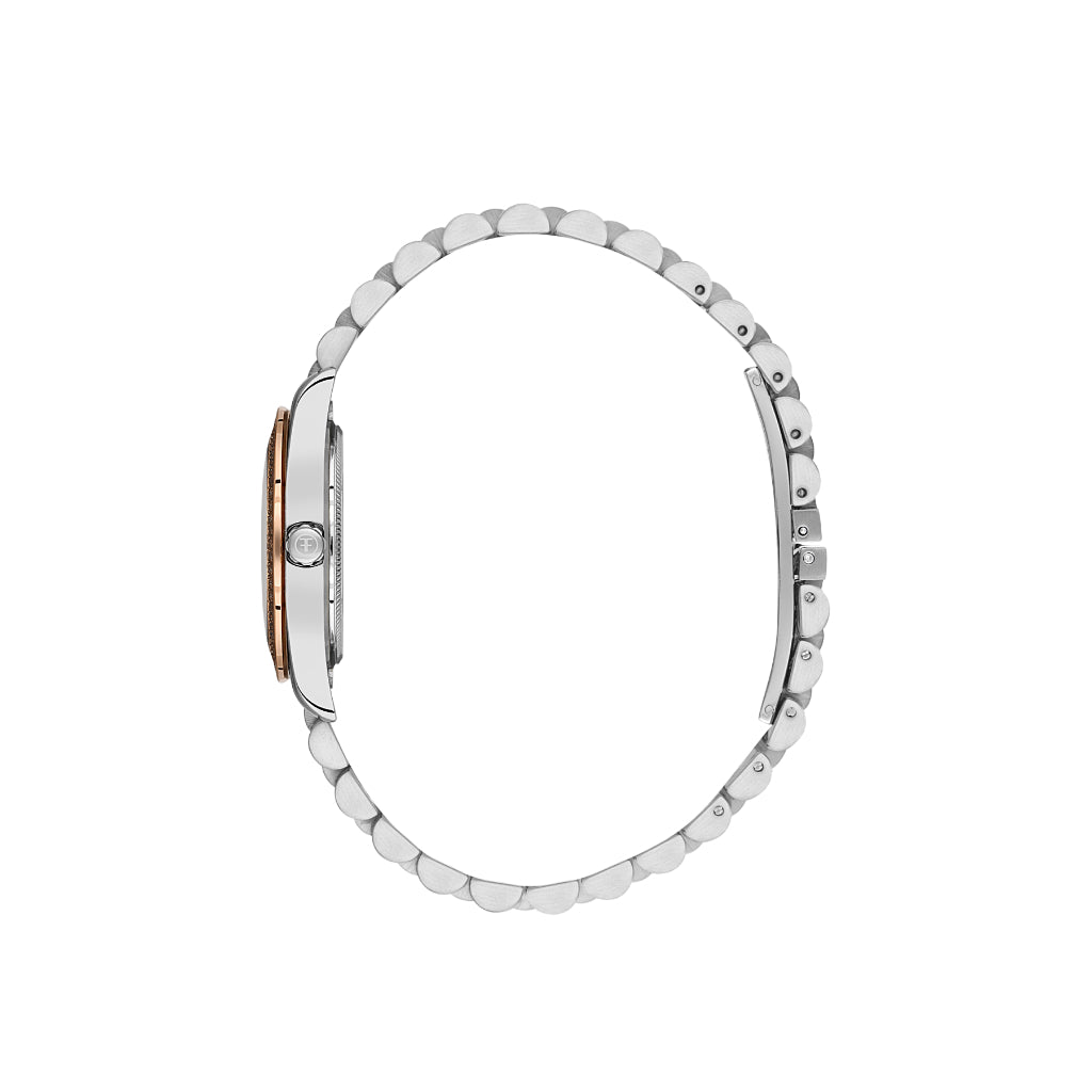 Freelook Lumiere Silver and Rose Gold Stainless Steel Watch for Women FL.1.10532-6