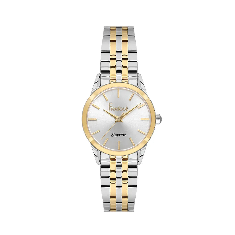 Freelook Naturelle Silver and Gold Stainless Steel Watch for Women FL.1.10533-4 - Daniel Klein Saudi Arabia