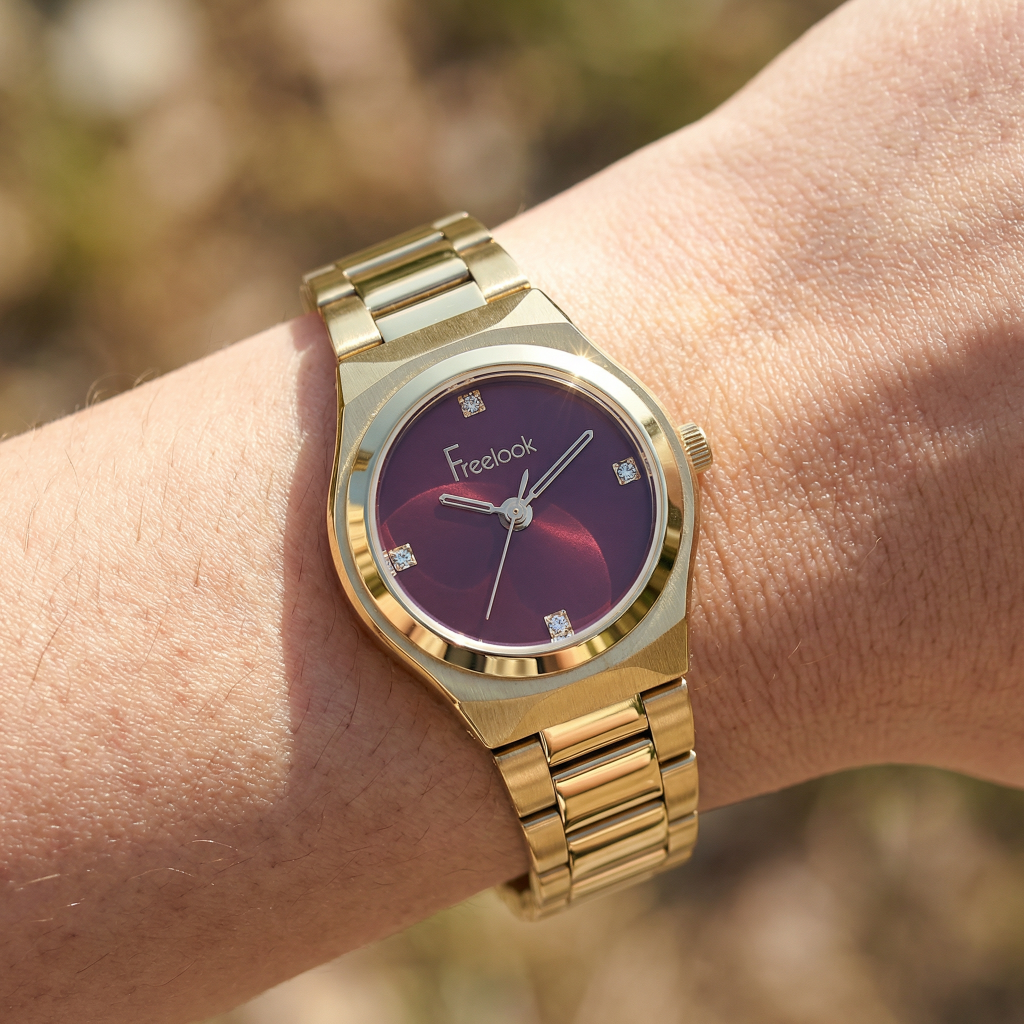 Freelook Jolie Gold Stainless Steel Watch for Women FL.1.10534-4
