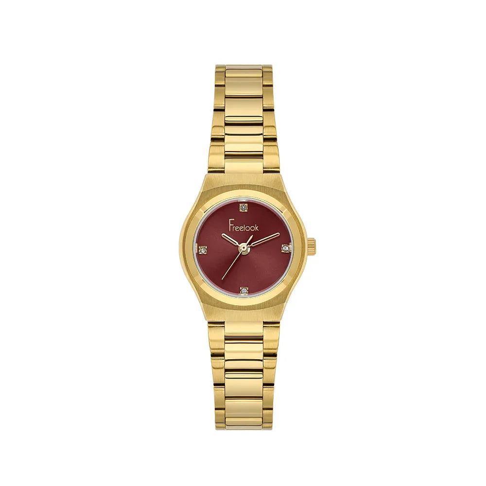 Freelook Jolie Gold Stainless Steel Watch for Women FL.1.10534-4 - Daniel Klein Saudi Arabia