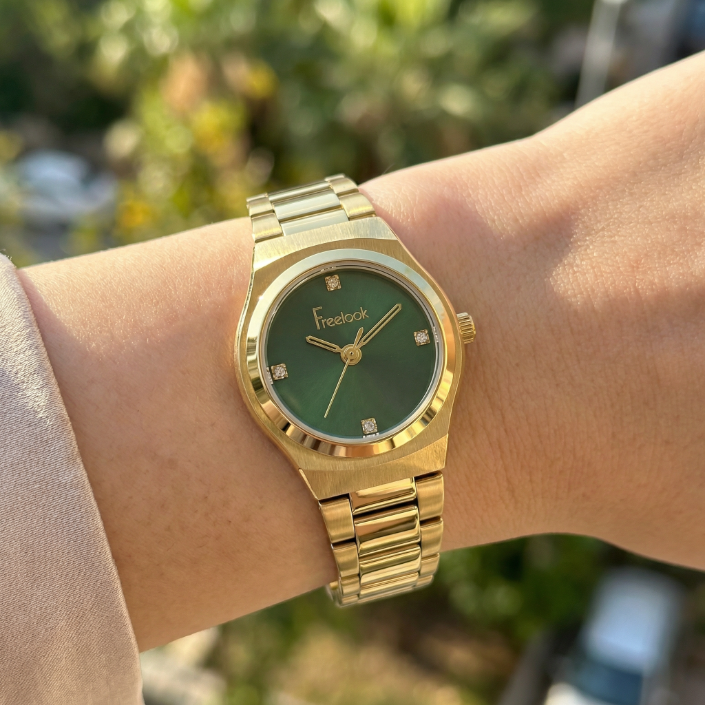 Freelook Jolie Gold Stainless Steel Watch for Women FL.1.10534-5