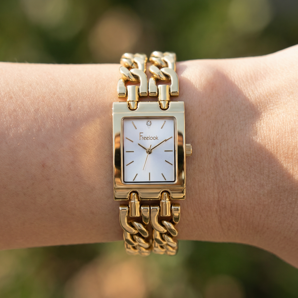 Freelook Jolie Gold Stainless Steel Watch for Women FL.1.10538-2