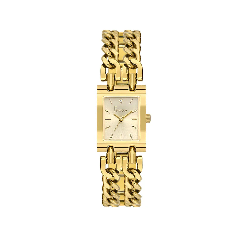 Freelook Jolie Gold Stainless Steel Watch for Women FL.1.10538-4 - Daniel Klein Saudi Arabia