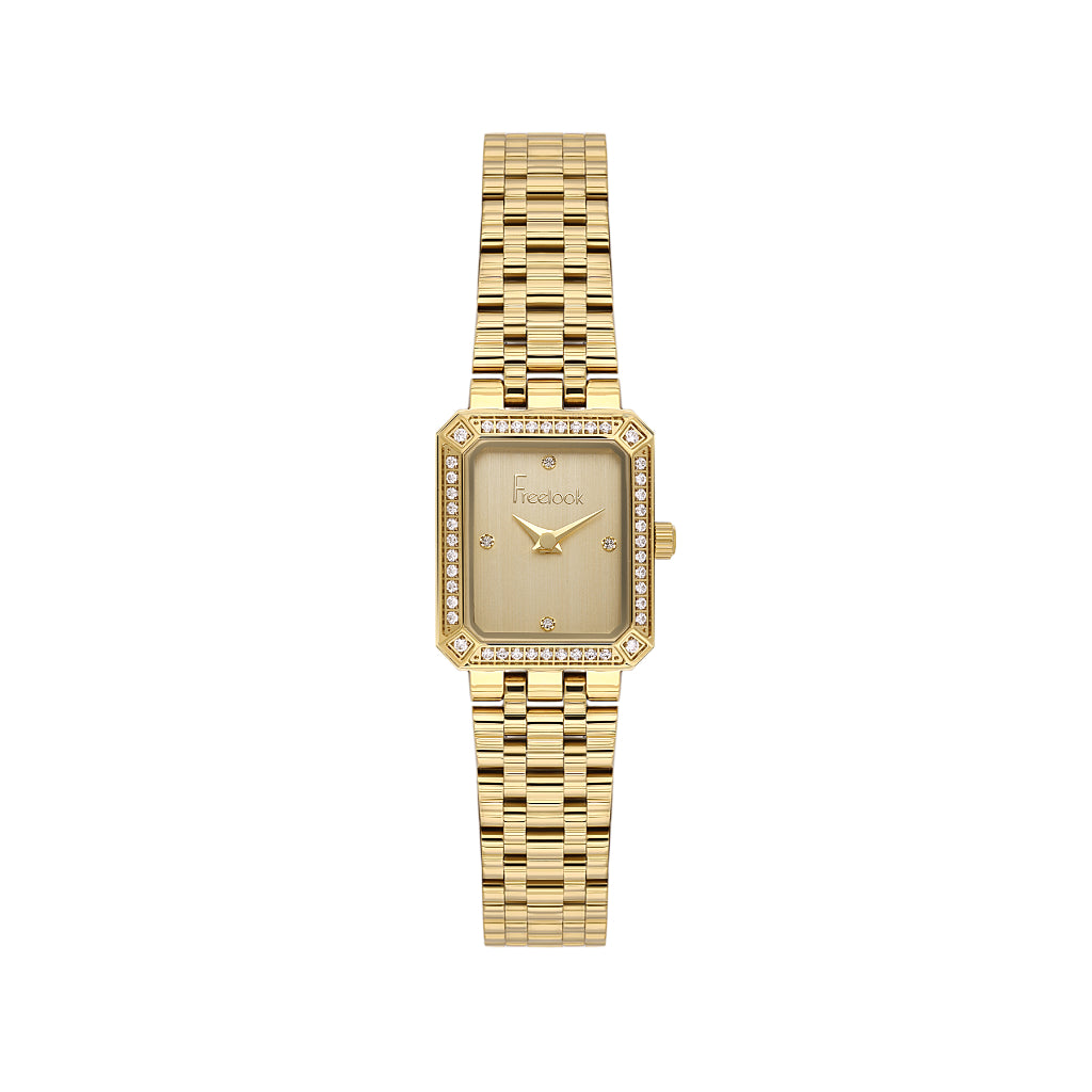 Freelook Jolie Gold Stainless Steel Watch for Women FL.1.10539-4