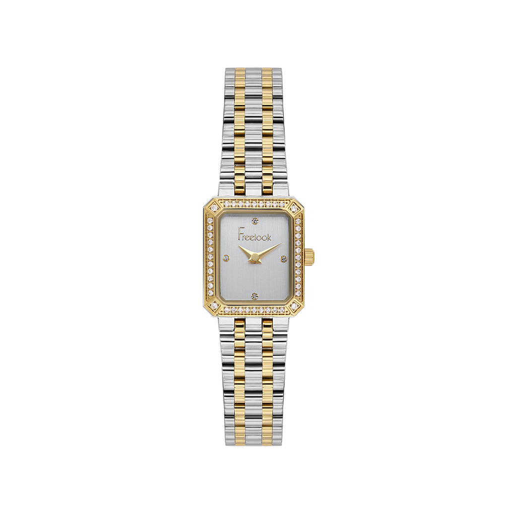 Freelook Jolie Silver and Gold Stainless Steel Watch for Women FL.1.10539-5
