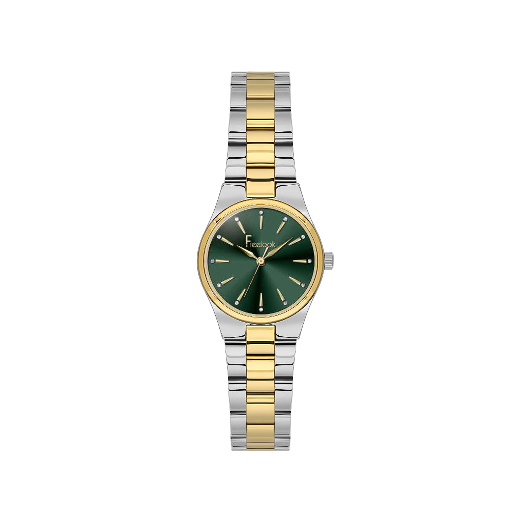 Freelook Naturelle Silver and Gold Stainless Steel Watch for Women FL.1.10540-4